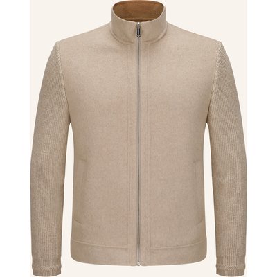 Milestone Jacke Mskennedy Im Materialmix beige