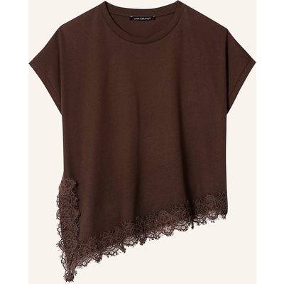 Luisa Cerano T-Shirt Mit Spitze braun