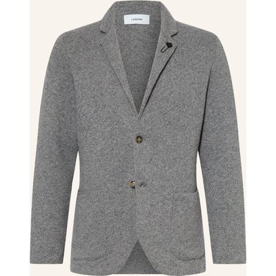 Lardini Stricksakko Extra Slim Fit grau