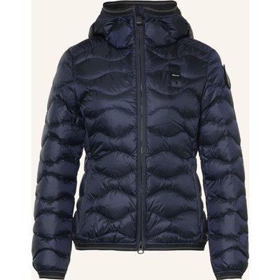 Blauer Daunenjacke Camelia Mit Schmucksteinen blau