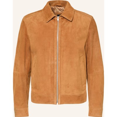 Boss Lederjacke Malbano beige