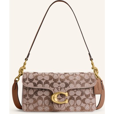 Coach Schultertasche Tabby 26 Mit Schmucksteinen beige