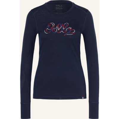 Odlo Funktionsshirt Merino 200 80th Anniversary Aus Merinowolle blau