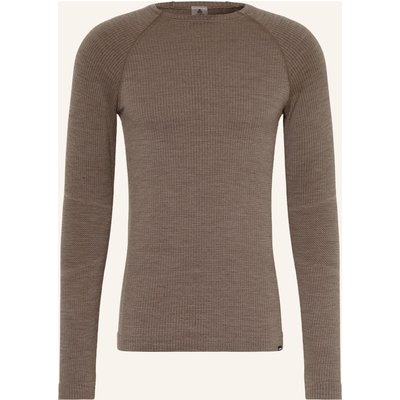 Odlo Funktionsshirt Seamless Performance Wool Mit Merinowolle braun