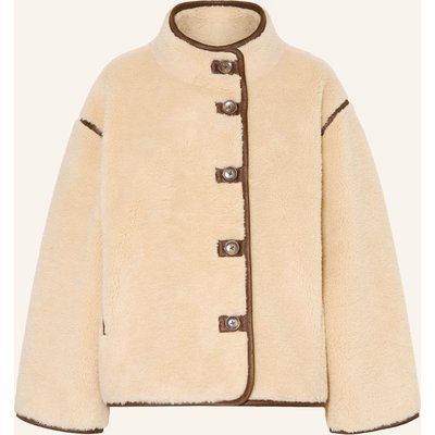 Mrs & Hugs Teddyfell-Jacke beige