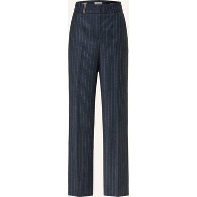 Peserico Marlenehose Mit Glitzergarn blau