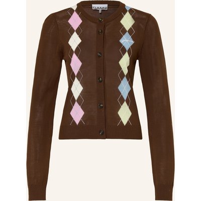 Ganni Strickjacke braun