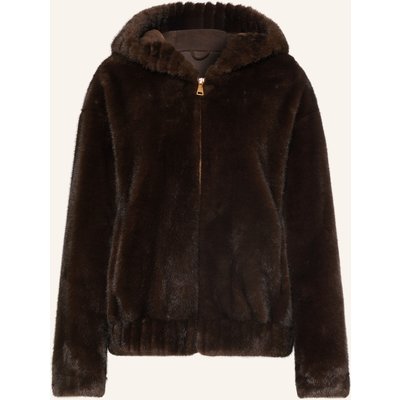 White Label Kunstfell-Jacke braun