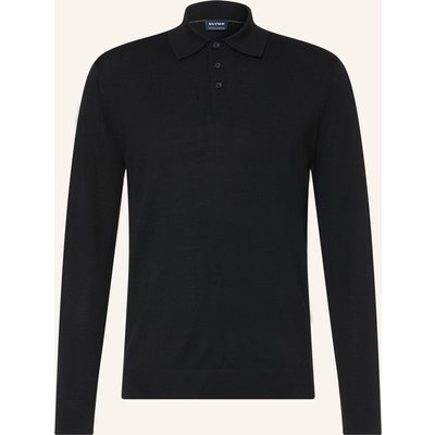 Olymp Strick-Poloshirt schwarz