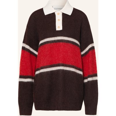 Closed Rugbyshirt Mit Alpaka braun