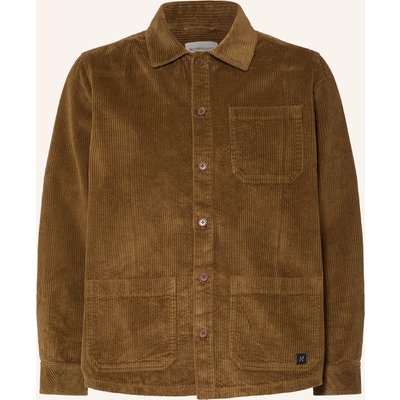 Nowadays Cord-Overshirt braun