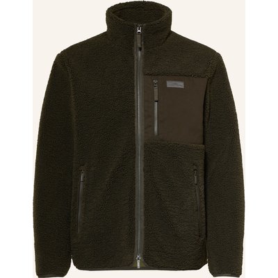 Fynch-Hatton Teddyfell-Jacke gruen