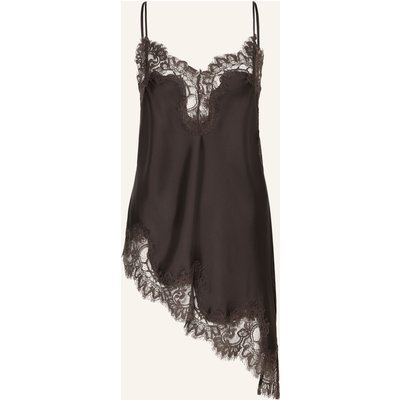 Riani Satintop Mit Spitze braun
