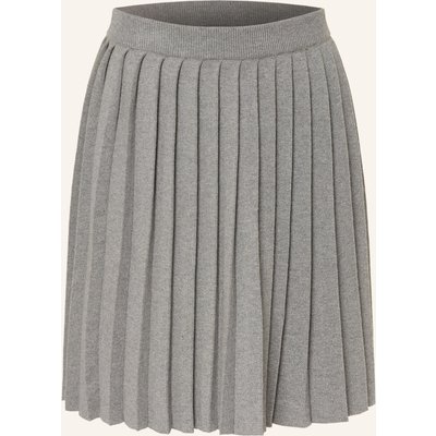 Riani Strickrock Mit Plissees grau