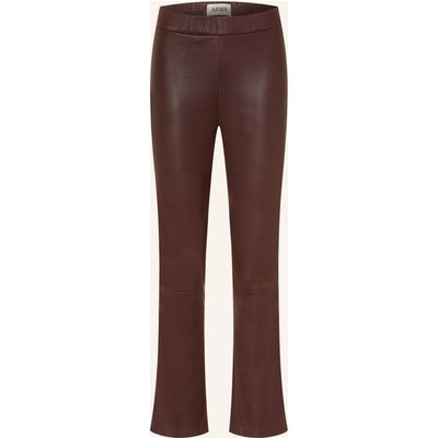Arma Bootcut-Hose River Aus Leder rot