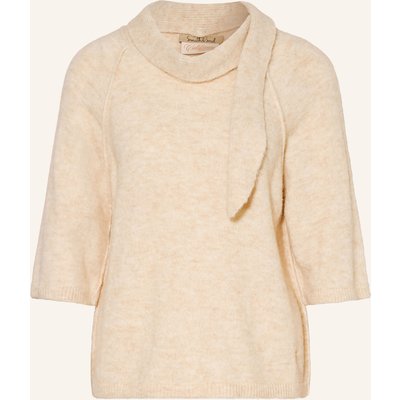 Smith & Soul Pullover Mit 3/4-Arm Und Abnehmbarer Schluppe beige