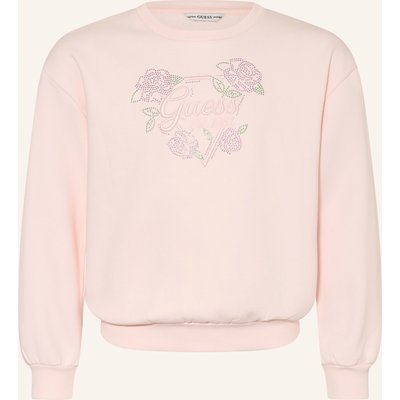 Guess Sweatshirt Mit Schmucksteinen rosa