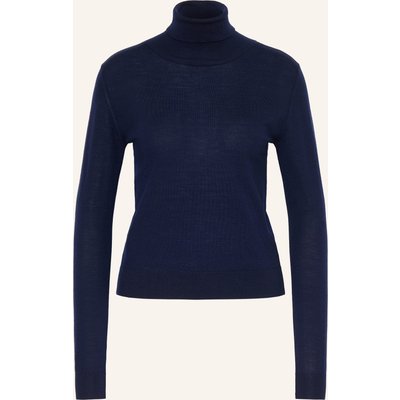Mrs & Hugs Rollkragenpullover Aus Merinowolle blau