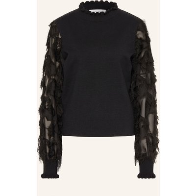 Rino & Pelle Pullover Janique Im Materialmix schwarz