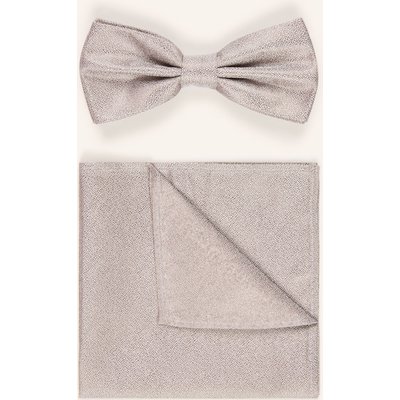 Sterlington Set: Fliege Und Einstecktuch beige