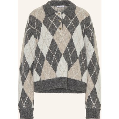 Mrs & Hugs Pullover Mit Alpaka grau