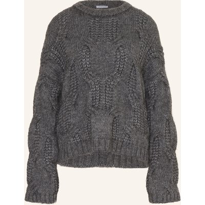 Mrs & Hugs Pullover Mit Alpaka grau