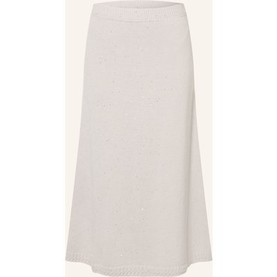 Marc Cain Strickrock Mit Cashmere Und Pailletten grau