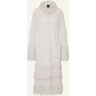 Marc Cain Strickmantel Mit Cashmere Und Pailletten grau