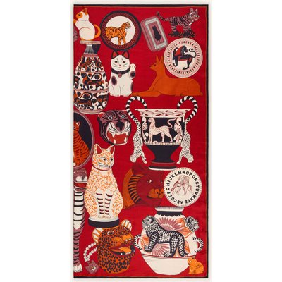 Inoui Editions Tuch Mit Seide rot