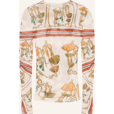 Dorothee Schumacher Longsleeve Wild Funghi Aus Mesh weiss