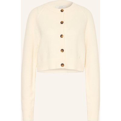 Loulou De Saison Strickjacke Heike Aus Cashmere weiss