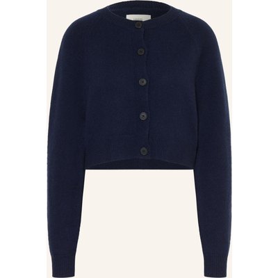 Loulou De Saison Strickjacke Heike Aus Cashmere blau