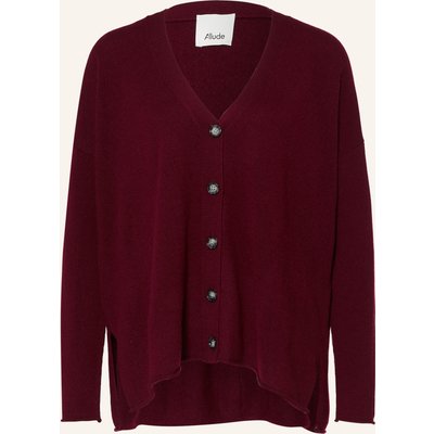 Allude Oversized-Strickjacke Aus Cashmere rot