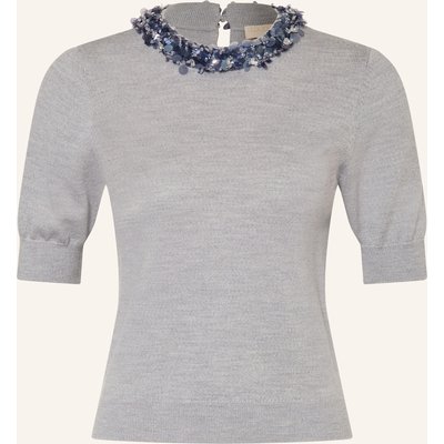 Ulla Johnson Strickshirt Jude Mit Pailletten grau