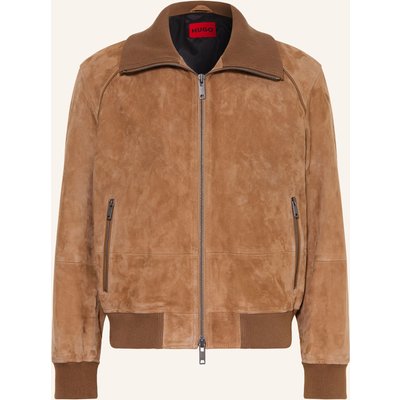 Hugo Lederblouson Laines beige