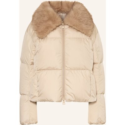Herno Daunenjacke Mit Abnehmbarem Kunstfell beige