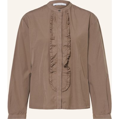 Soluzione Bluse Mit Rüschen braun