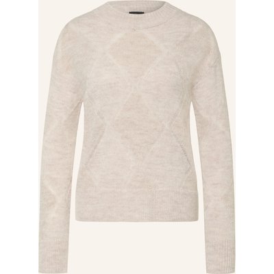 S.Oliver Black Label Pullover Mit Pailletten Und Glitzergarn weiss