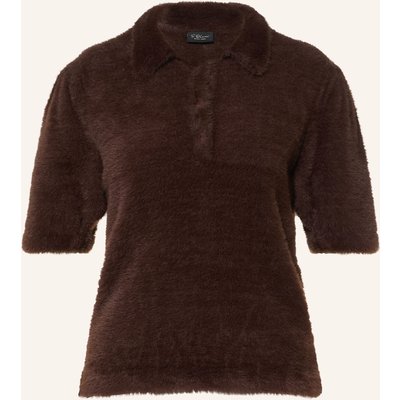 S.Oliver Black Label Strick-Poloshirt braun