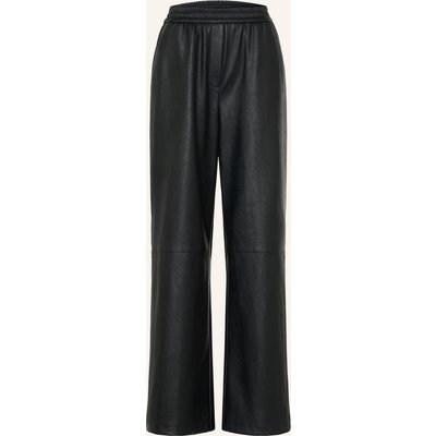 S.Oliver Black Label Hose In Lederoptik schwarz