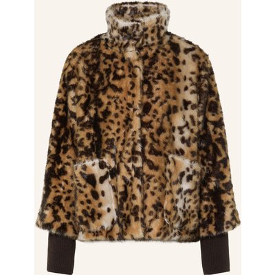 S.Oliver Black Label Kunstfell-Jacke braun