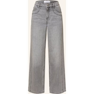 Comma Wide Leg Jeans grau