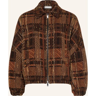 Sem Per Lei Tweed-Blouson Mit Glitzergarn braun