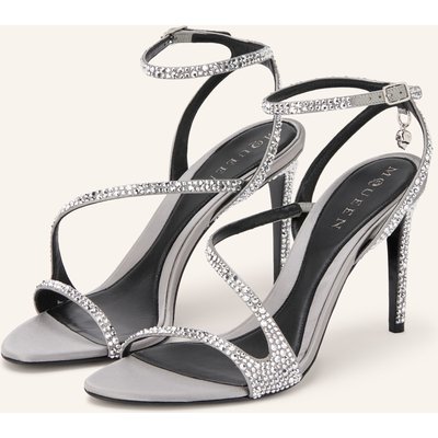 Mcqueen Sandaletten Mit Schmucksteinen silber