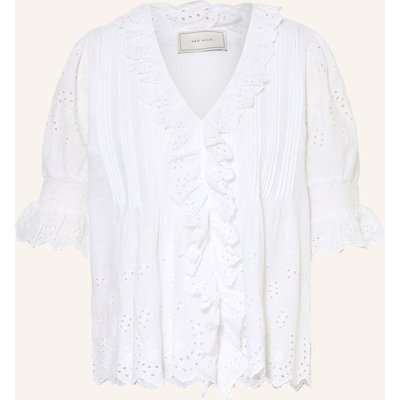 Neo Noir Blusenshirt Talise Mit Lochspitze weiss