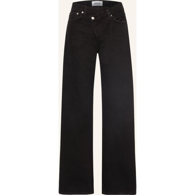 Agolde Barrel Jeans Arc Criss Cross schwarz