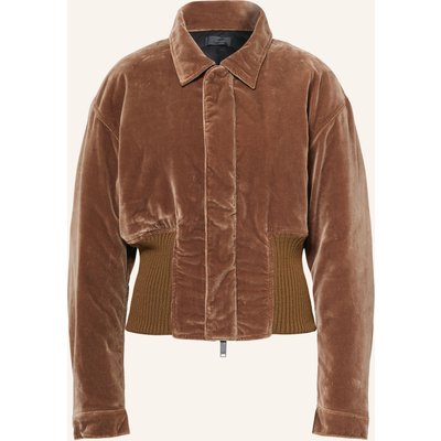 Haikure Blouson Vivienne Aus Samt braun