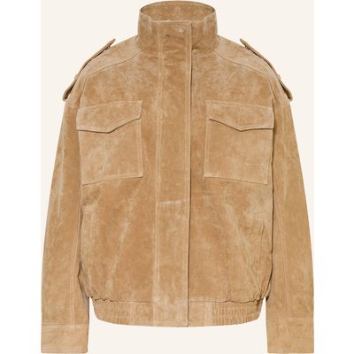 Mrs & Hugs Lederblouson beige