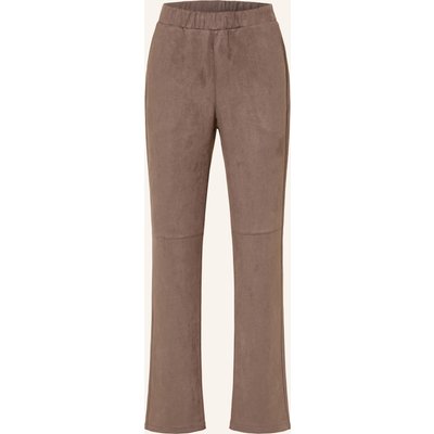Monari Hose In Lederoptik beige