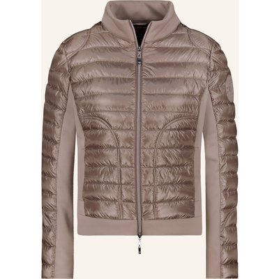 Monari Steppjacke Im Materialmix Mit Schmucksteinen beige
